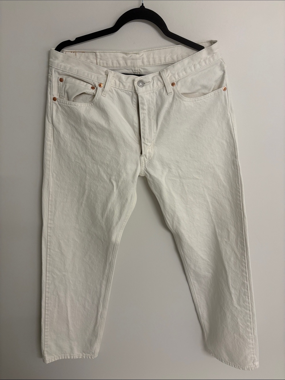 Men's White Slim Straight Jeans